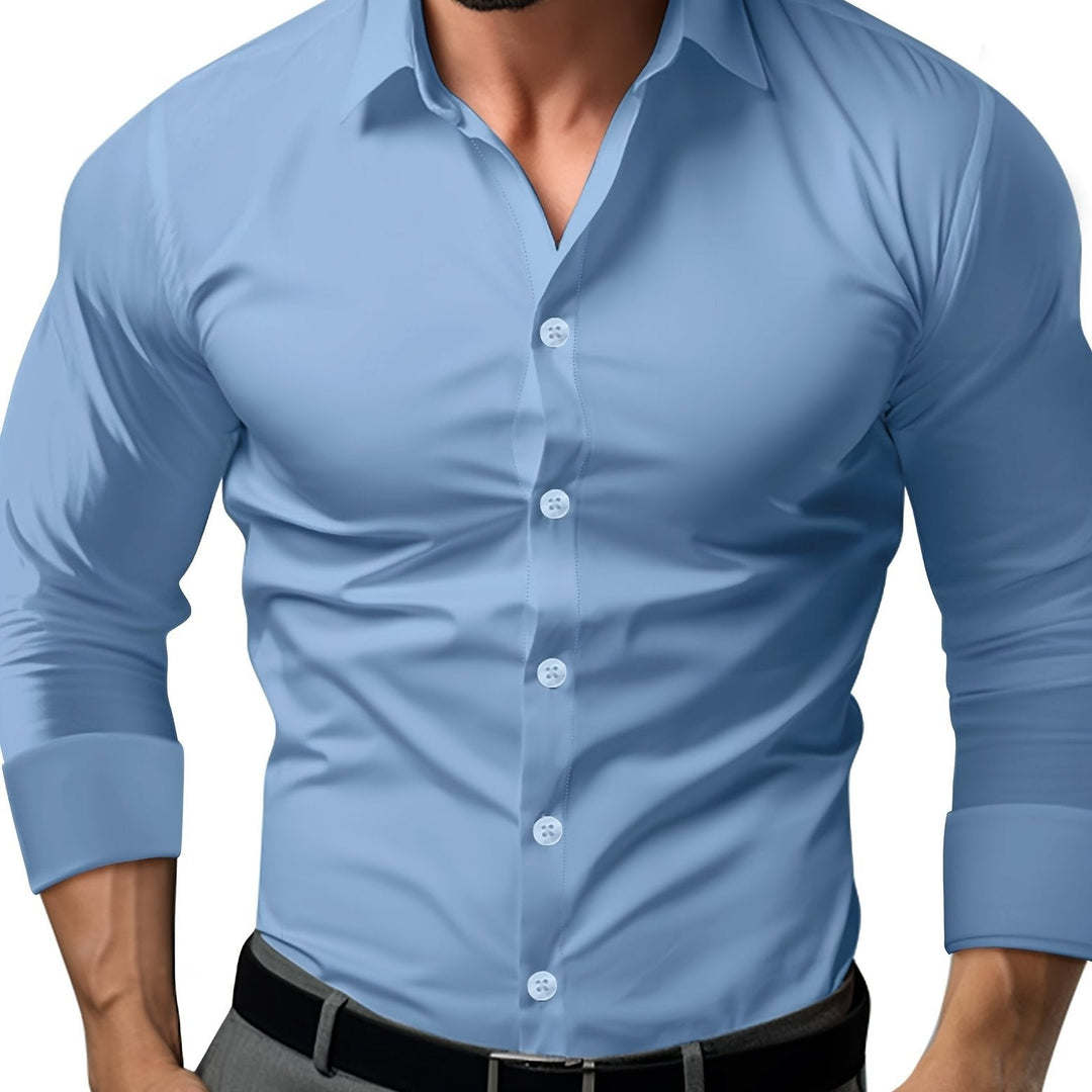 MELRIC | Men's Slim-Fit Shirt in Solid Color