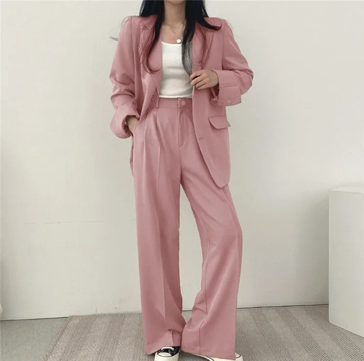 BELISHA | Solid Blazer and Pants Set