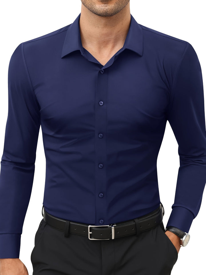 AXRID | Slim-Fit Stretch Men's Shirt with Button Closure