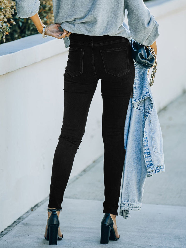 NORELLE | Casual Black Skinny Jeans