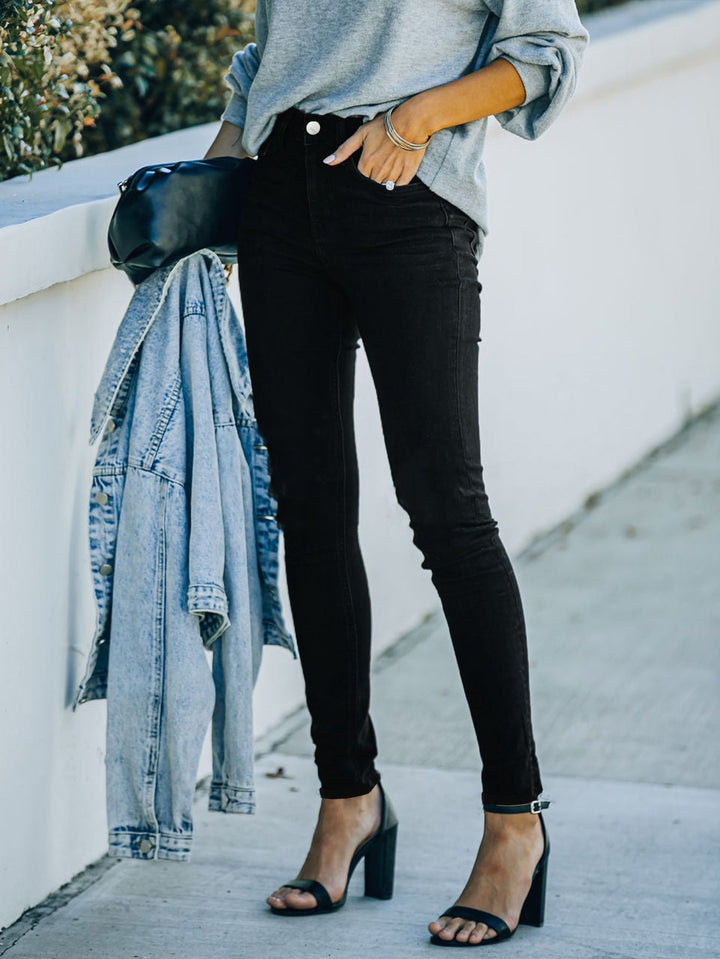 NORELLE | Casual Black Skinny Jeans