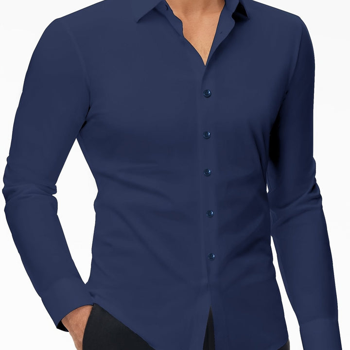 COLVAN | Slim-Fit Cotton Stretch Shirt