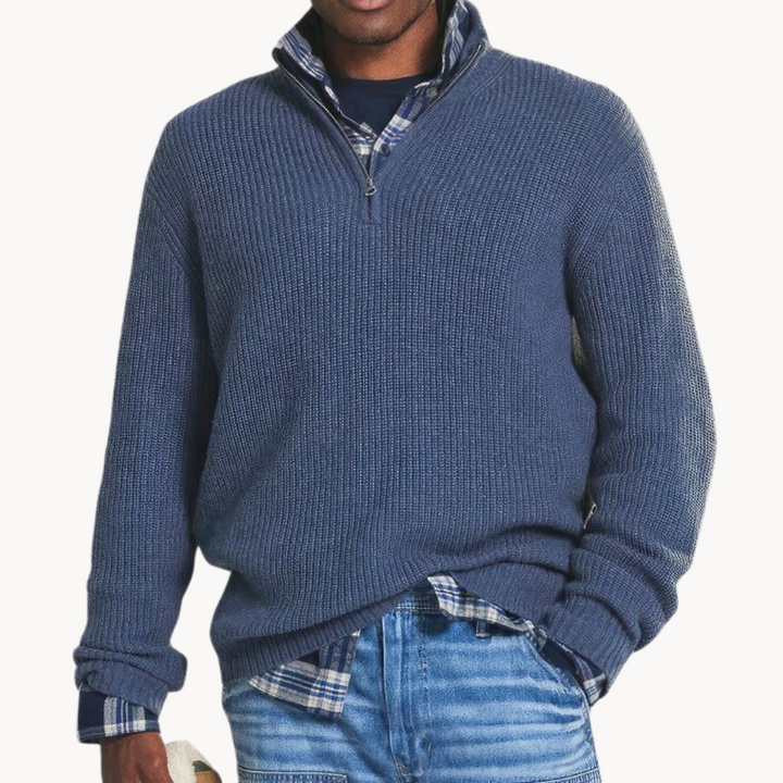 FLETCHER | Knitted Sweater With Zipper For Men