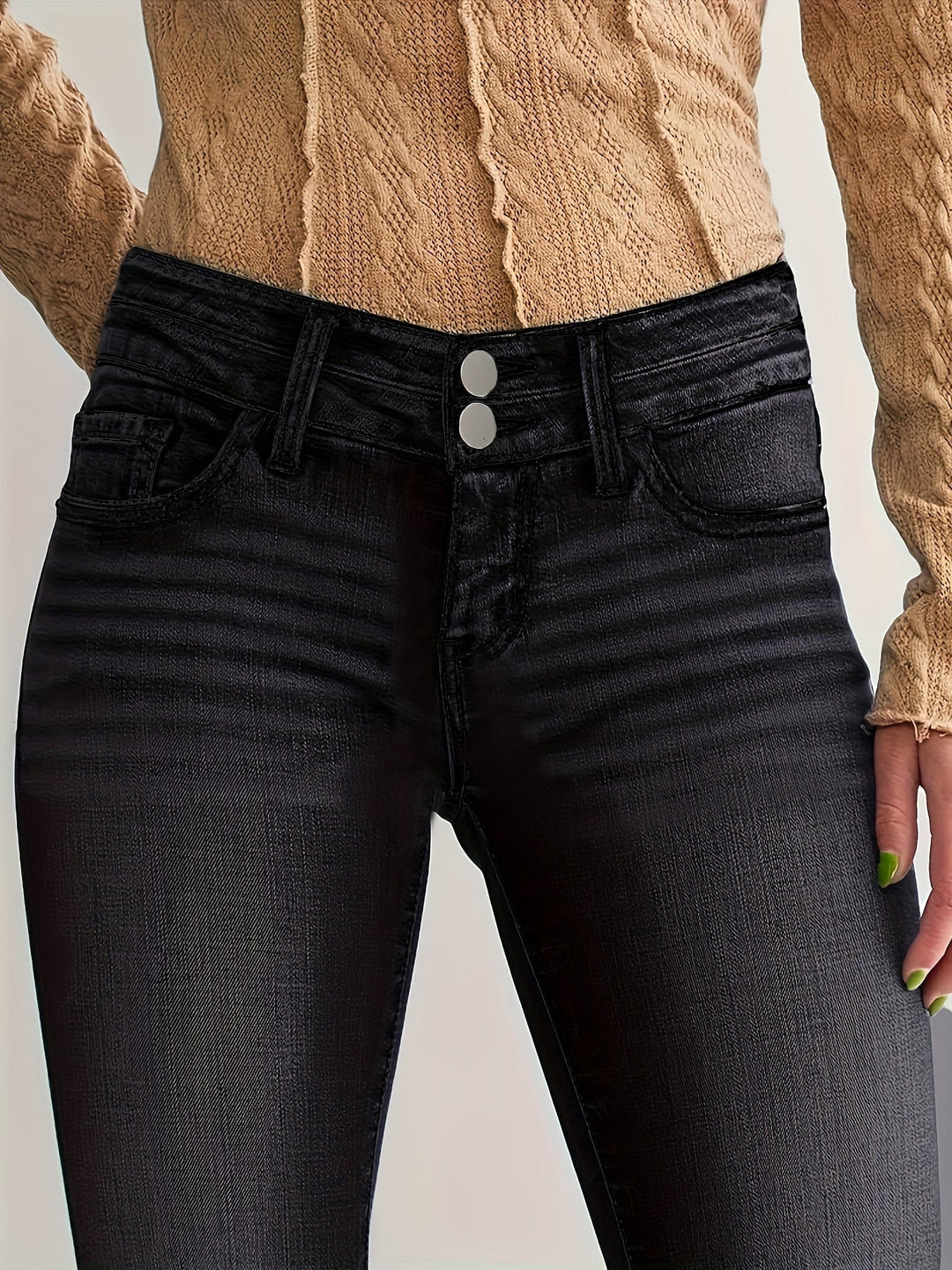 NIVORA | Casual High-Waist Flared Leg Jeans