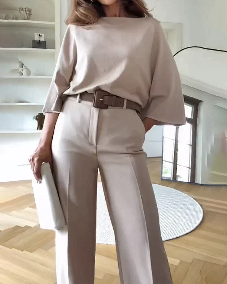 ORABELLA | Long-Sleeve Blouse and Pants Set