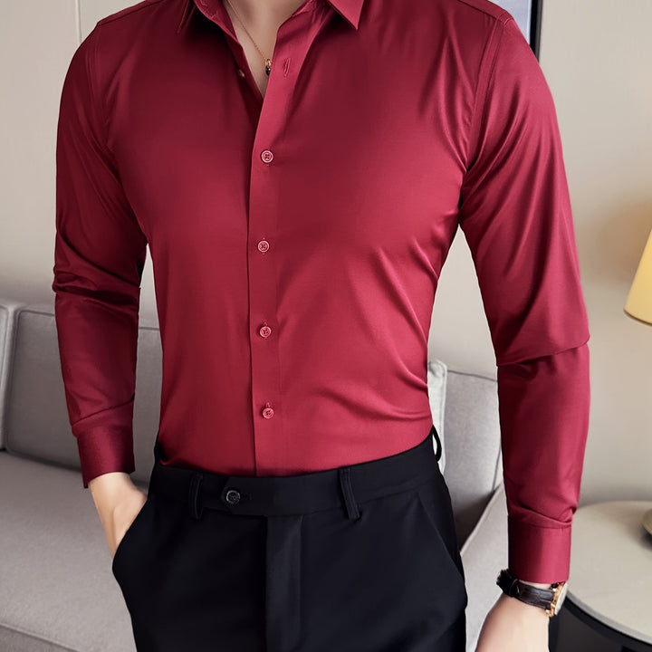 LENRIX | Classic Solid Long-Sleeve Shirt