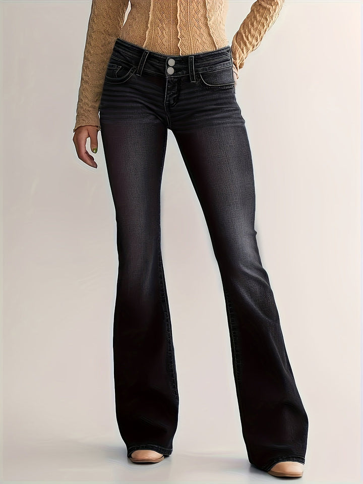 NIVORA | Casual High-Waist Flared Leg Jeans