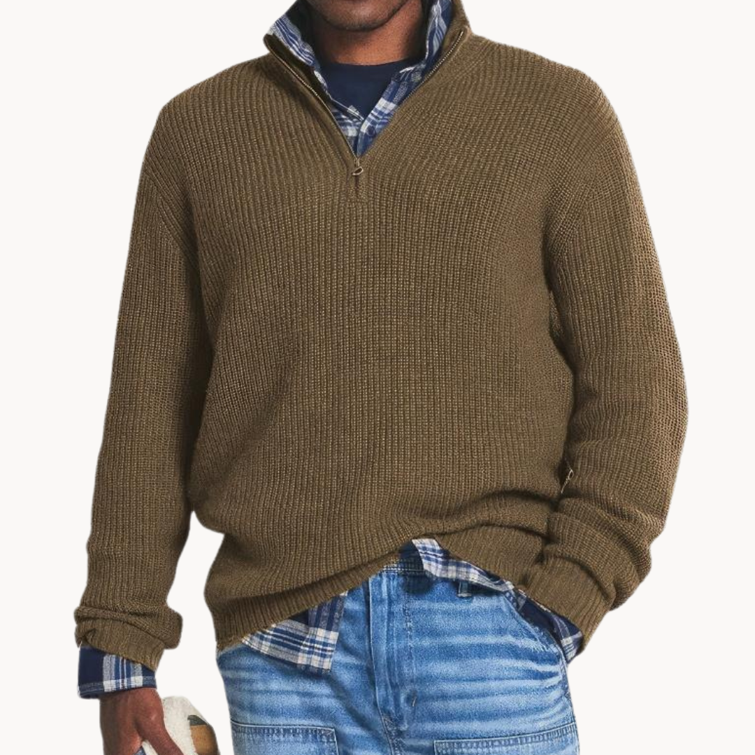 FLETCHER | Knitted Sweater With Zipper For Men