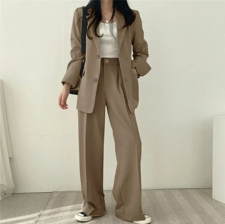 BELISHA | Solid Blazer and Pants Set