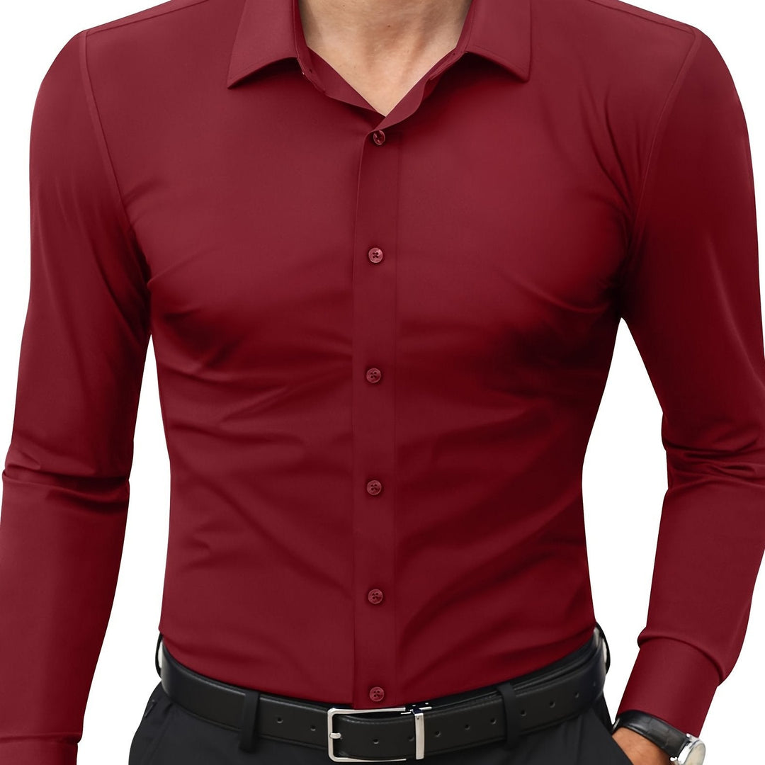 AXRID | Slim-Fit Stretch Men's Shirt with Button Closure