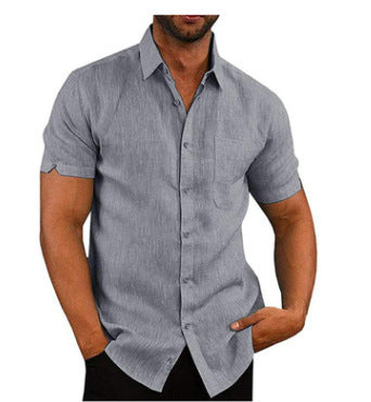 ROLVEN | Stylish Linen-Look Shirt with Short Sleeves