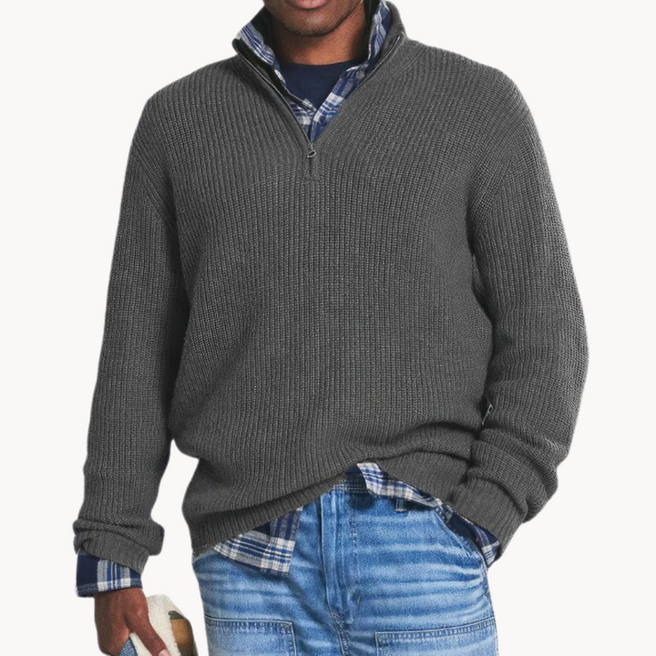 FLETCHER | Knitted Sweater With Zipper For Men