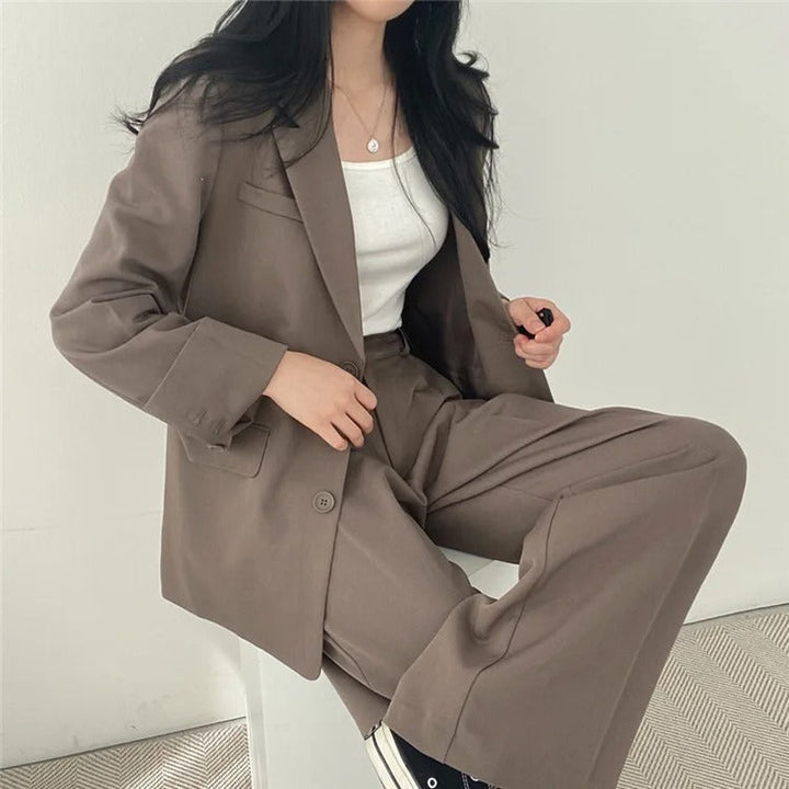 BELISHA | Solid Blazer and Pants Set