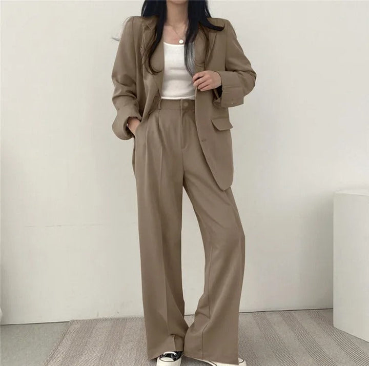 BELISHA | Solid Blazer and Pants Set