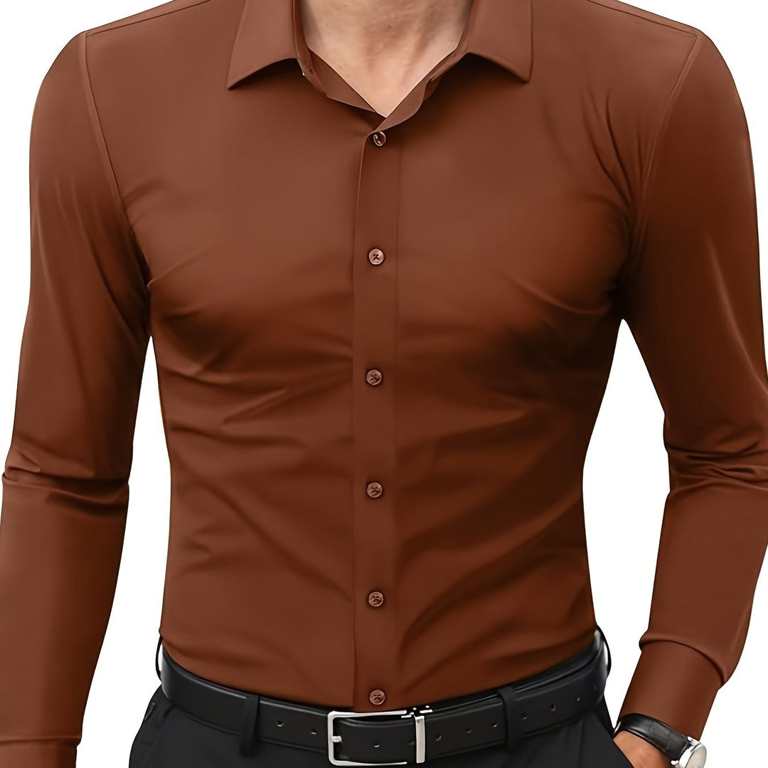 AXRID | Slim-Fit Stretch Men's Shirt with Button Closure