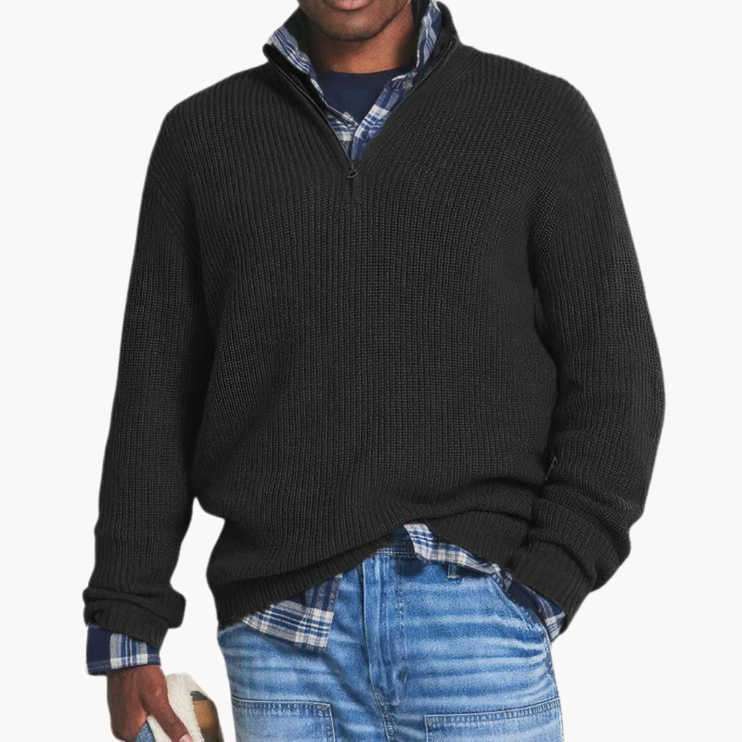 FLETCHER | Knitted Sweater With Zipper For Men