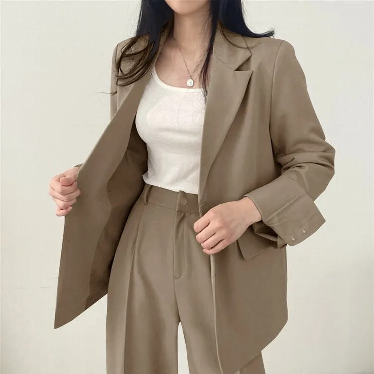 BELISHA | Solid Blazer and Pants Set