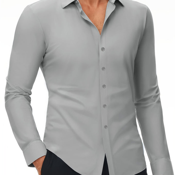 COLVAN | Slim-Fit Cotton Stretch Shirt