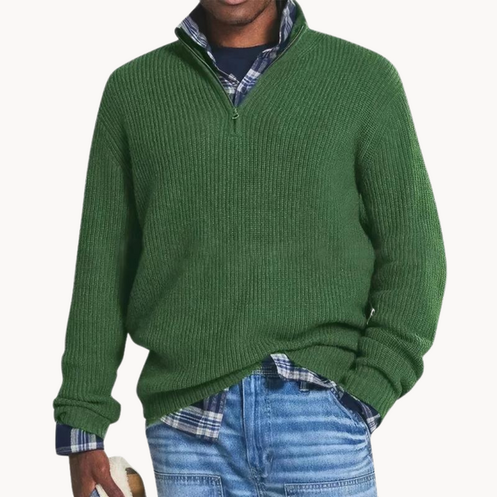 FLETCHER | Knitted Sweater With Zipper For Men