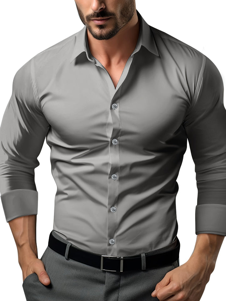 EDRIX | Slim-Fit Solid Cotton Shirt