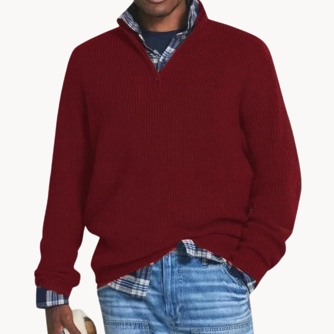 FLETCHER | Knitted Sweater With Zipper For Men