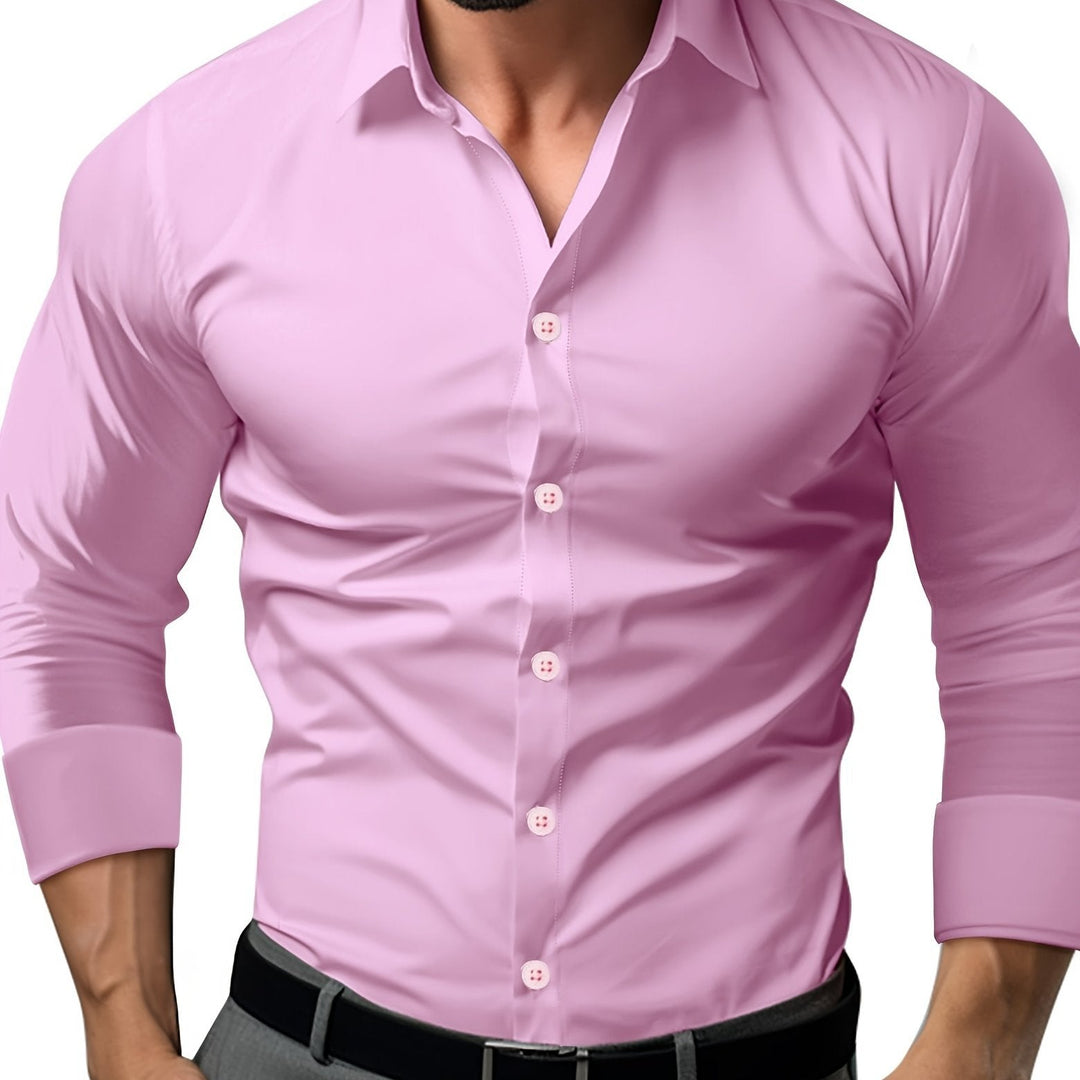 MELRIC | Men's Slim-Fit Shirt in Solid Color