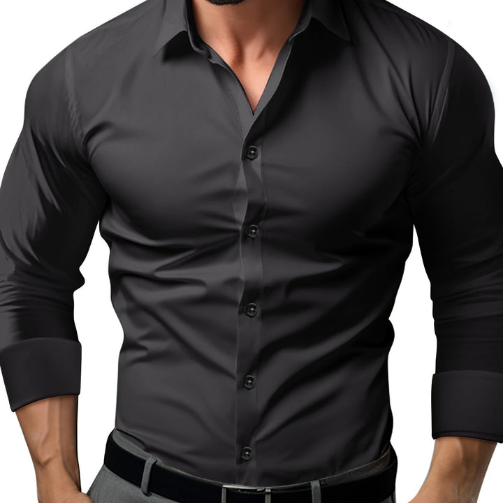 MELRIC | Men's Slim-Fit Shirt in Solid Color