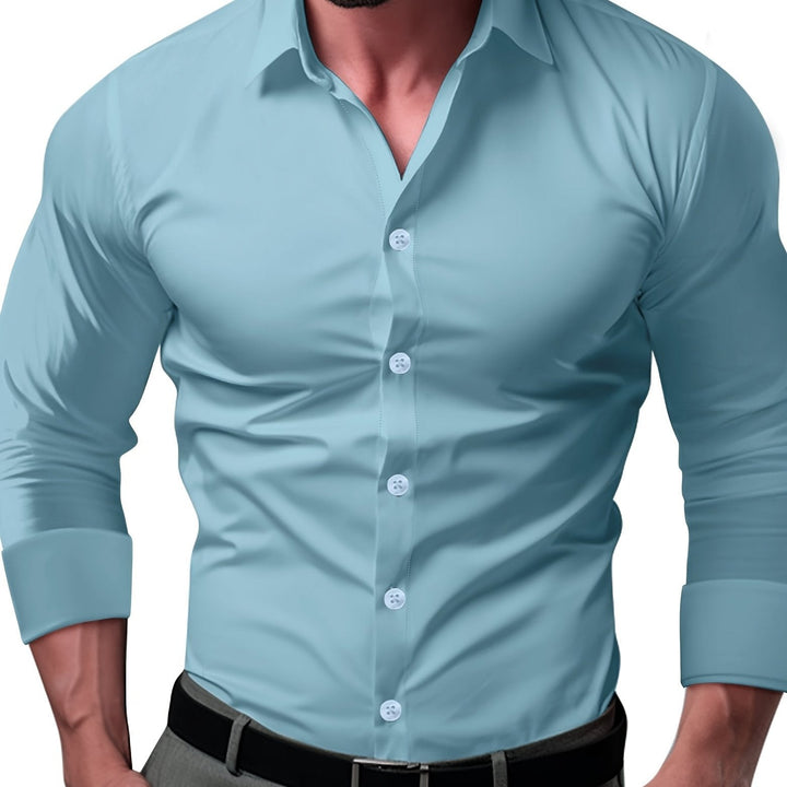 EDRIX | Slim-Fit Solid Cotton Shirt