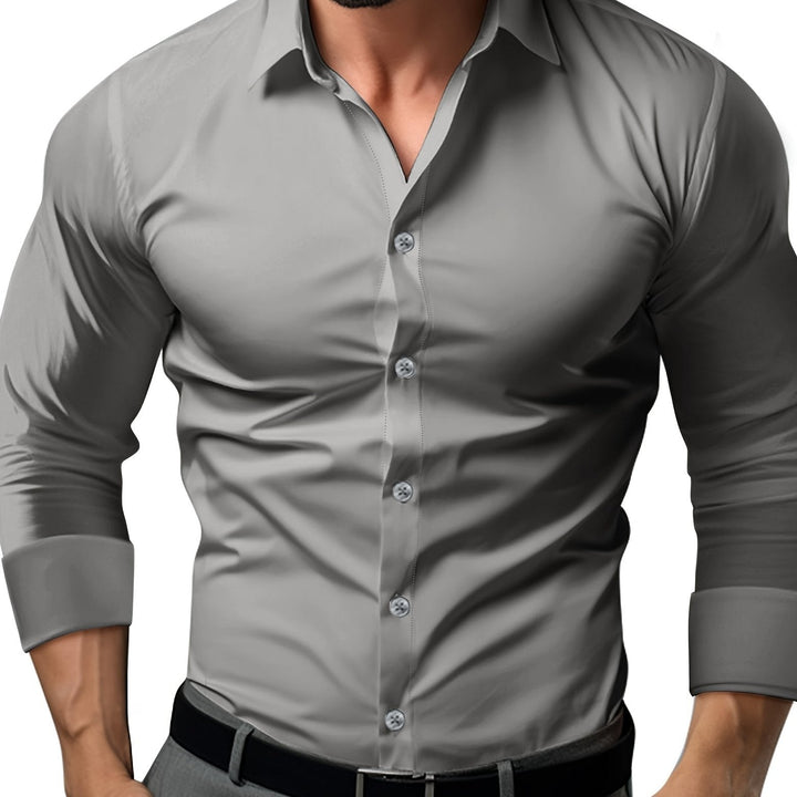 MELRIC | Men's Slim-Fit Shirt in Solid Color