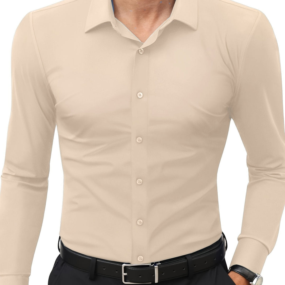 AXRID | Slim-Fit Stretch Men's Shirt with Button Closure