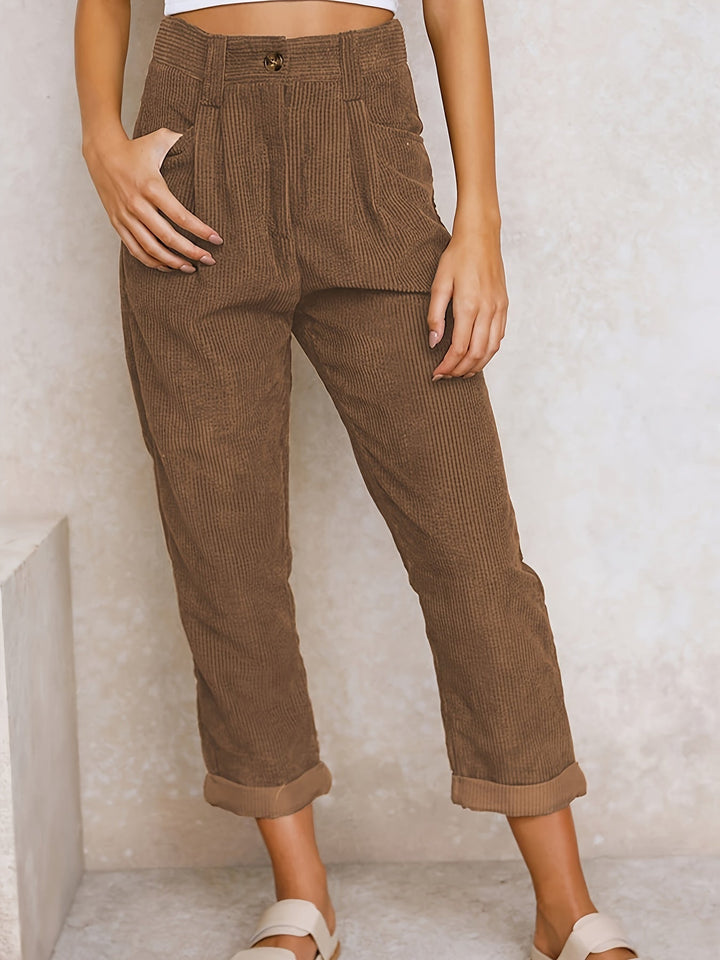 VELVINA | Modern Corduroy Pants