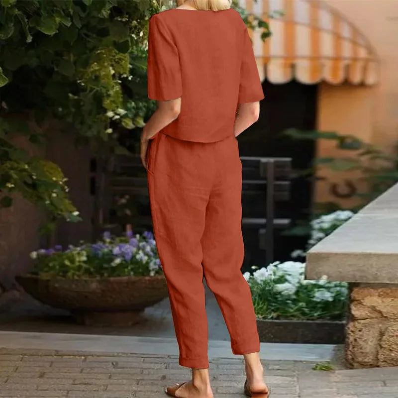 ANNALORA | 2-Piece Linen Set