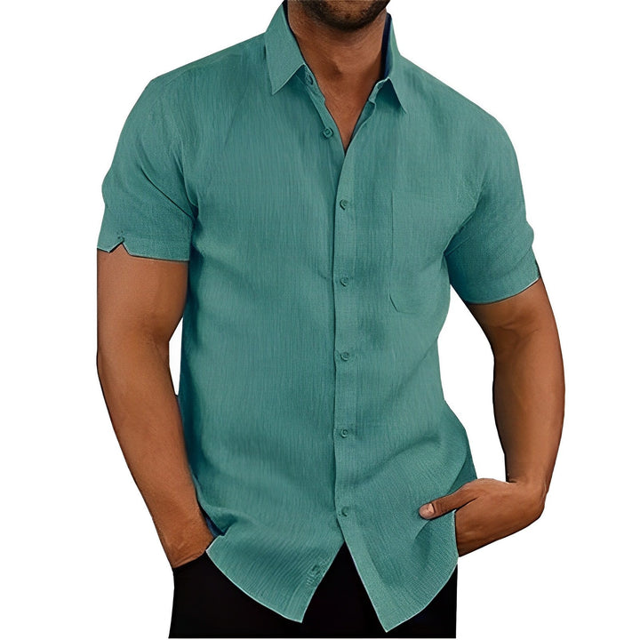 ROLVEN | Stylish Linen-Look Shirt with Short Sleeves