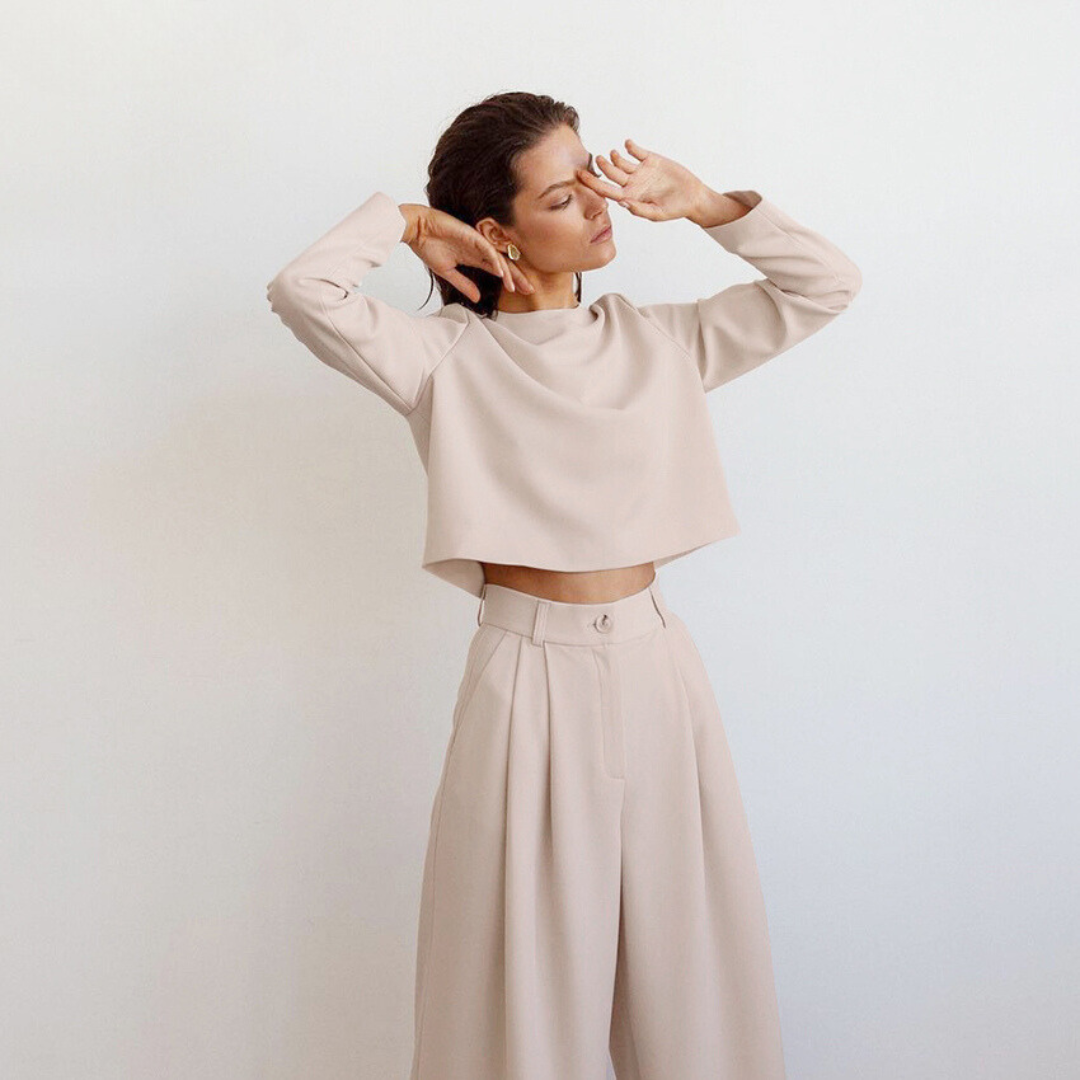 VARESSA | Loose Long-Sleeve Top and Pants Set