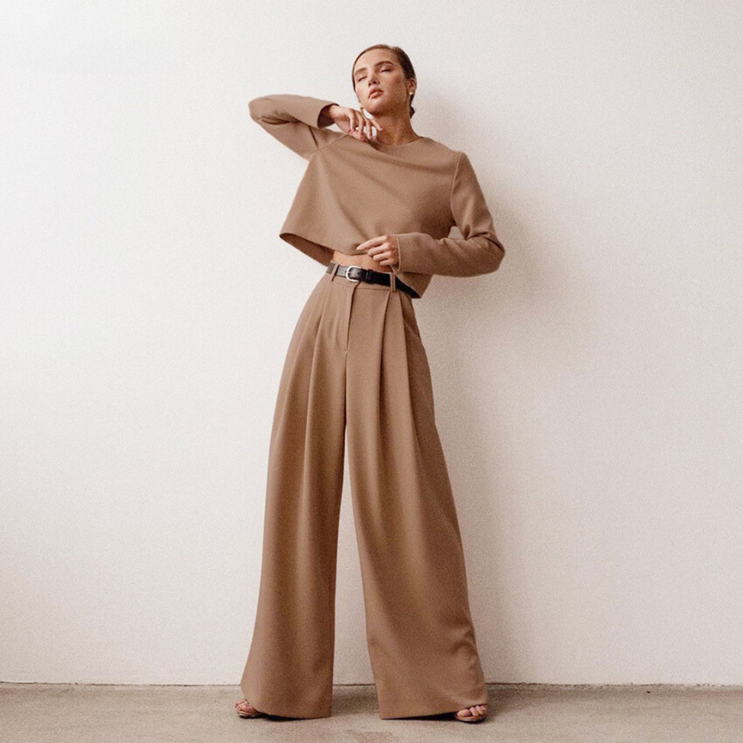 VARESSA | Loose Long-Sleeve Top and Pants Set