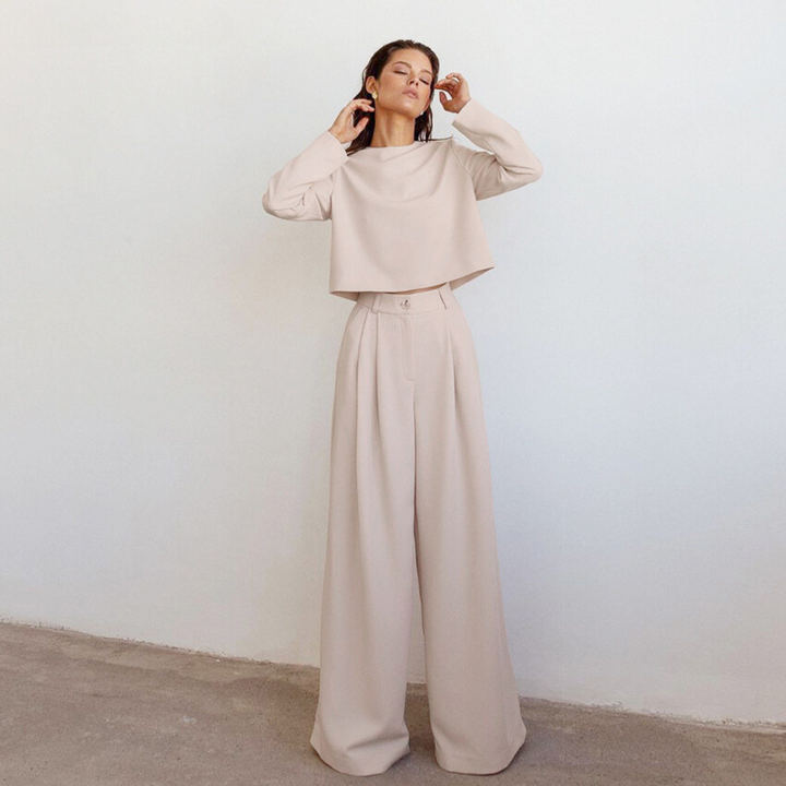 VARESSA | Loose Long-Sleeve Top and Pants Set