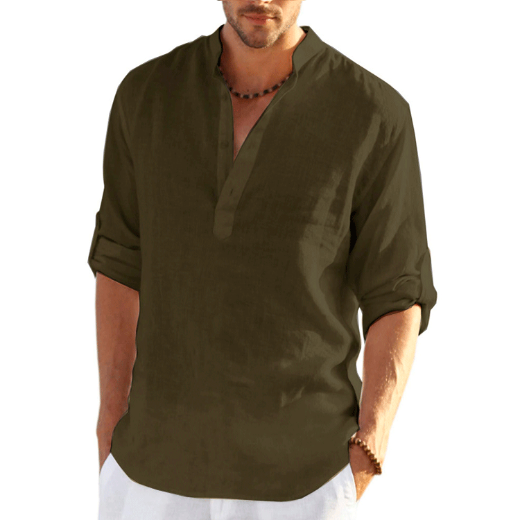 RUFORD | Solid Color Linen Men's Shirt