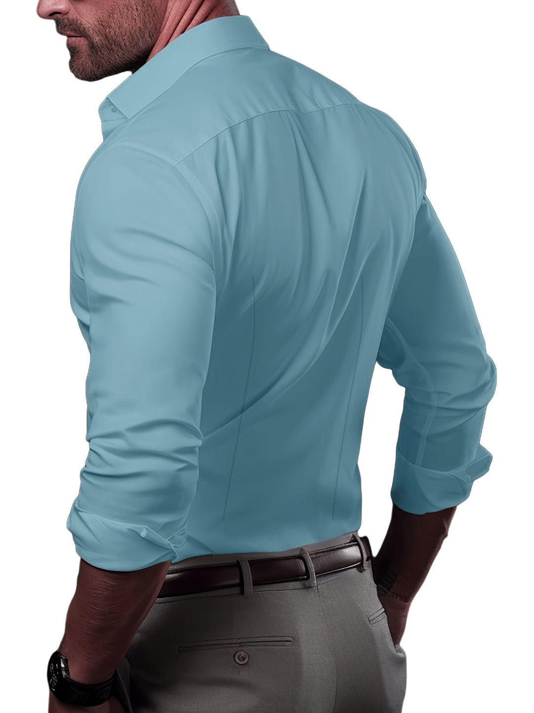 MELRIC | Men's Slim-Fit Shirt in Solid Color