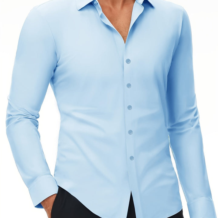 COLVAN | Slim-Fit Cotton Stretch Shirt