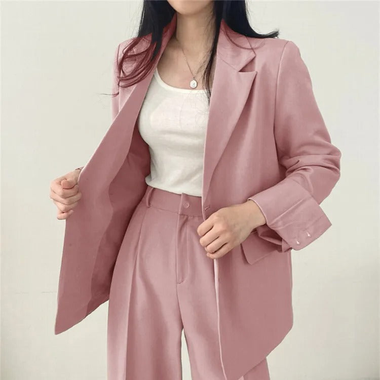 BELISHA | Solid Blazer and Pants Set