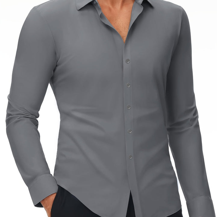 COLVAN | Slim-Fit Cotton Stretch Shirt