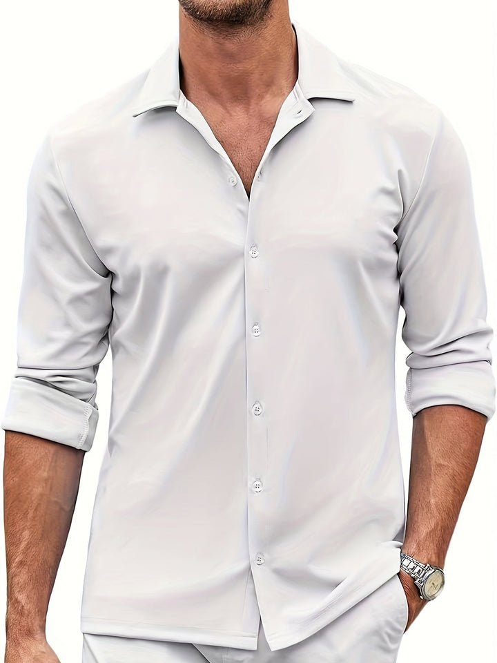 FLEXON | Formal Men's Shirt with Notch Collar