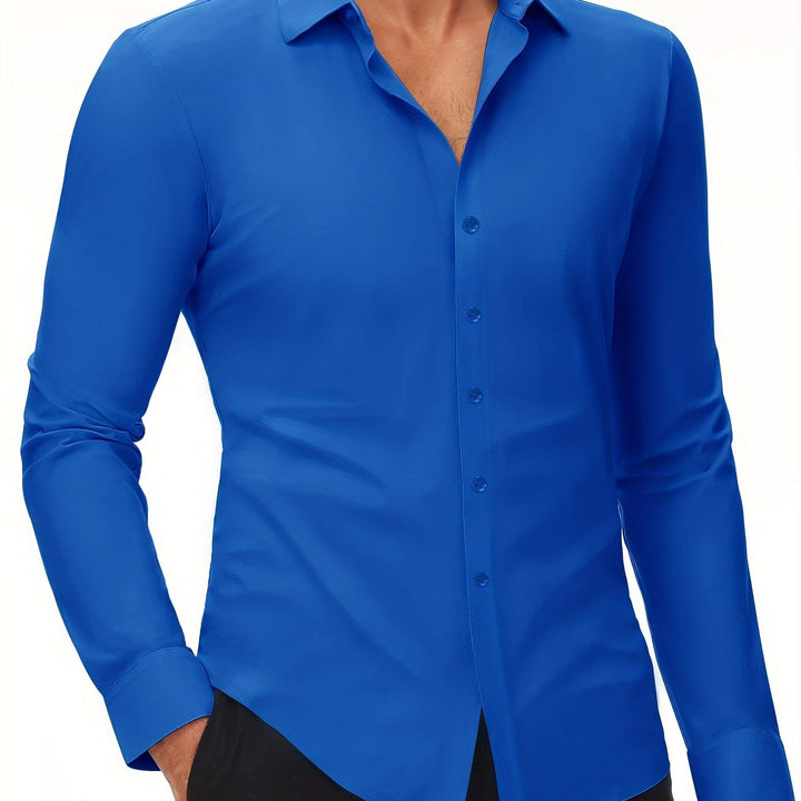 COLVAN | Slim-Fit Cotton Stretch Shirt