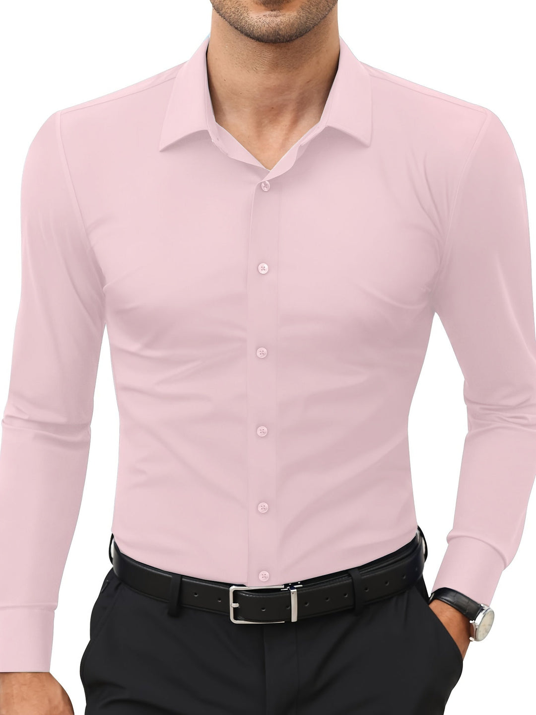 AXRID | Slim-Fit Stretch Men's Shirt with Button Closure