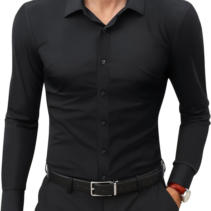 AXRID | Slim-Fit Stretch Men's Shirt with Button Closure