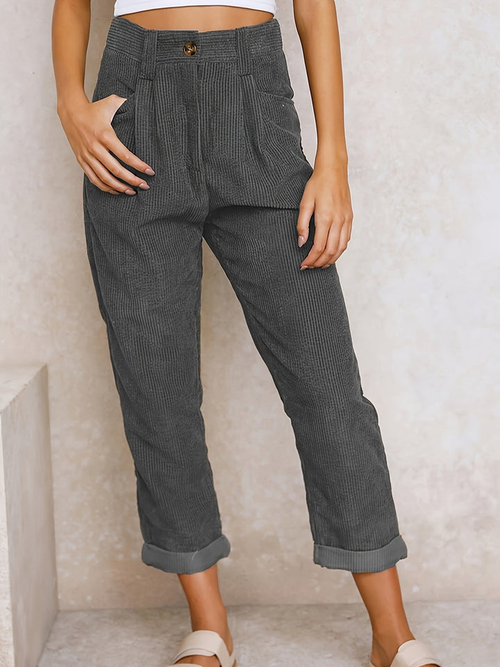 VELVINA | Modern Corduroy Pants