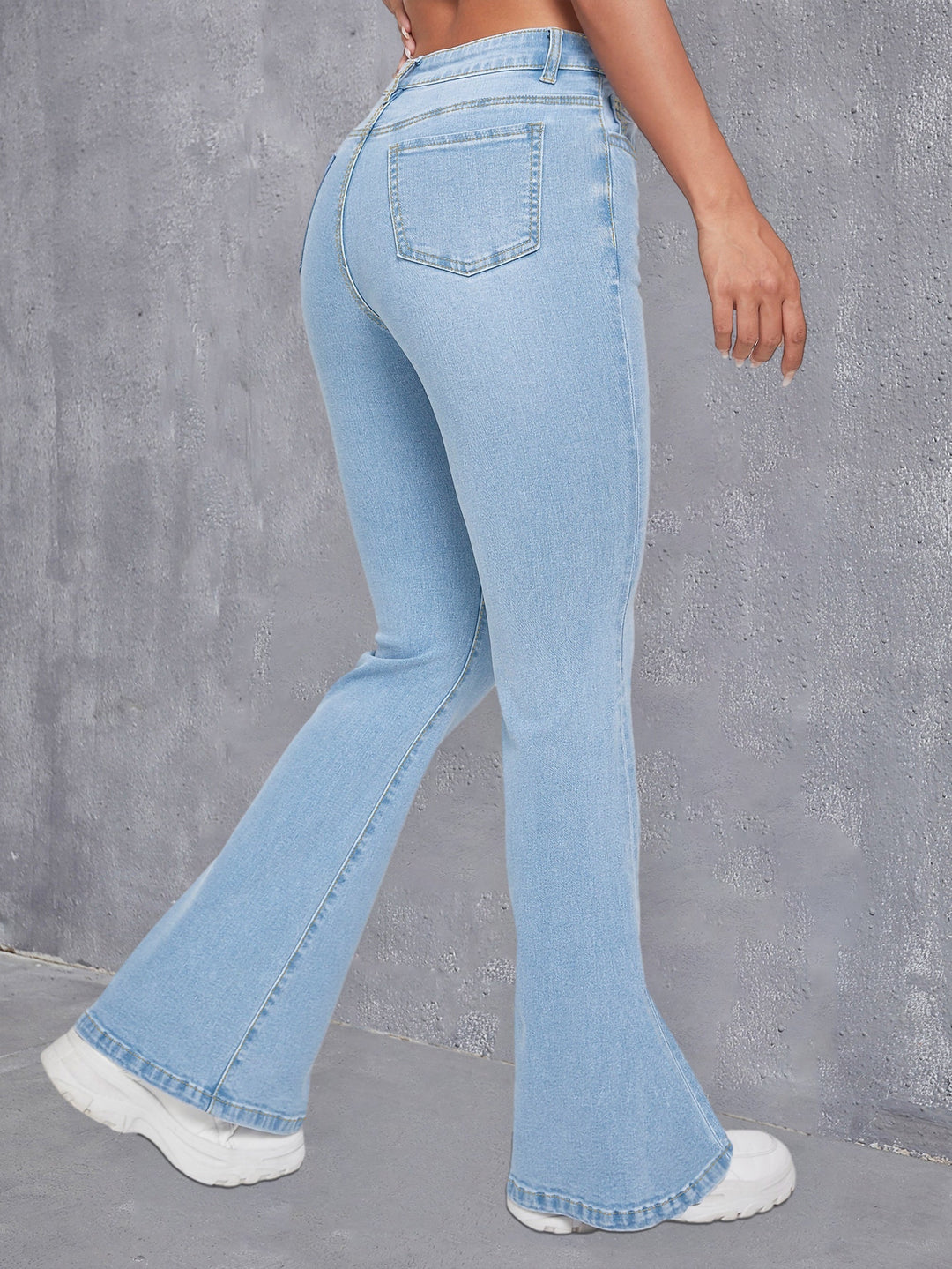 SOPHIX | Blue Slim Fit Flare Jeans with High Stretch