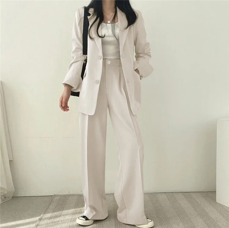 BELISHA | Solid Blazer and Pants Set