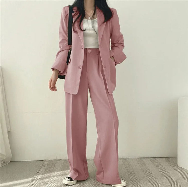 BELISHA | Solid Blazer and Pants Set