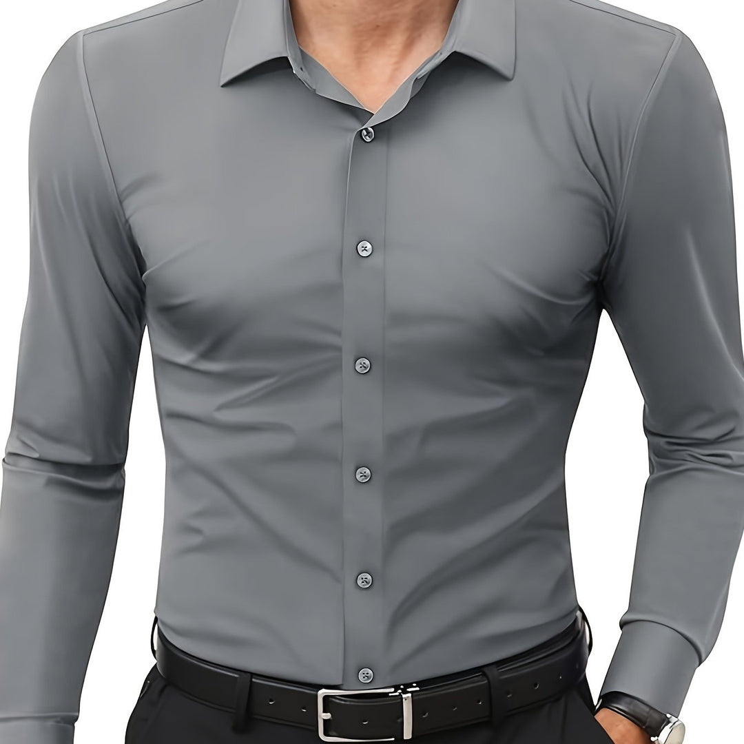 AXRID | Slim-Fit Stretch Men's Shirt with Button Closure